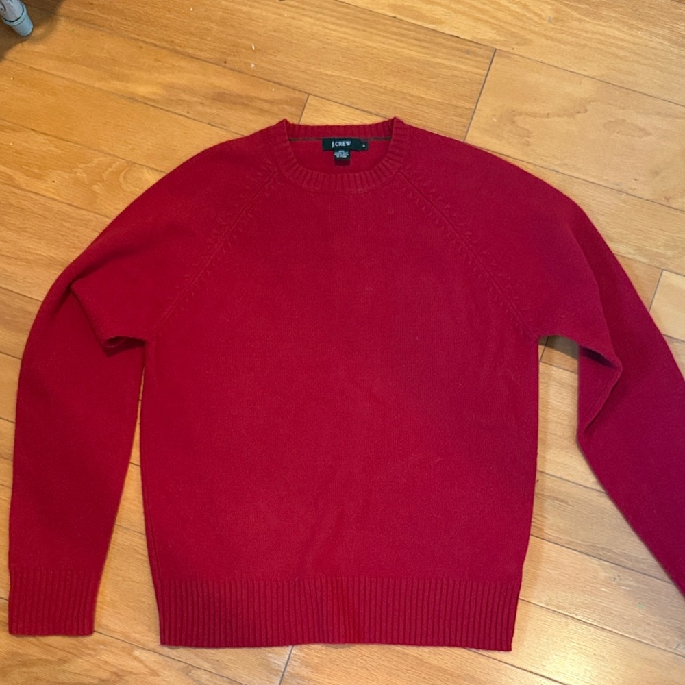 J. Crew Men's Vibrant Red Crewneck Sweater